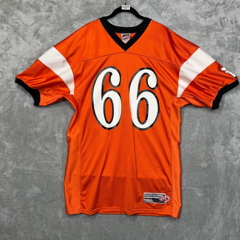 Rawlings Football Jersey Mens XL Orange #66 Mesh Eagle Logo Halloween